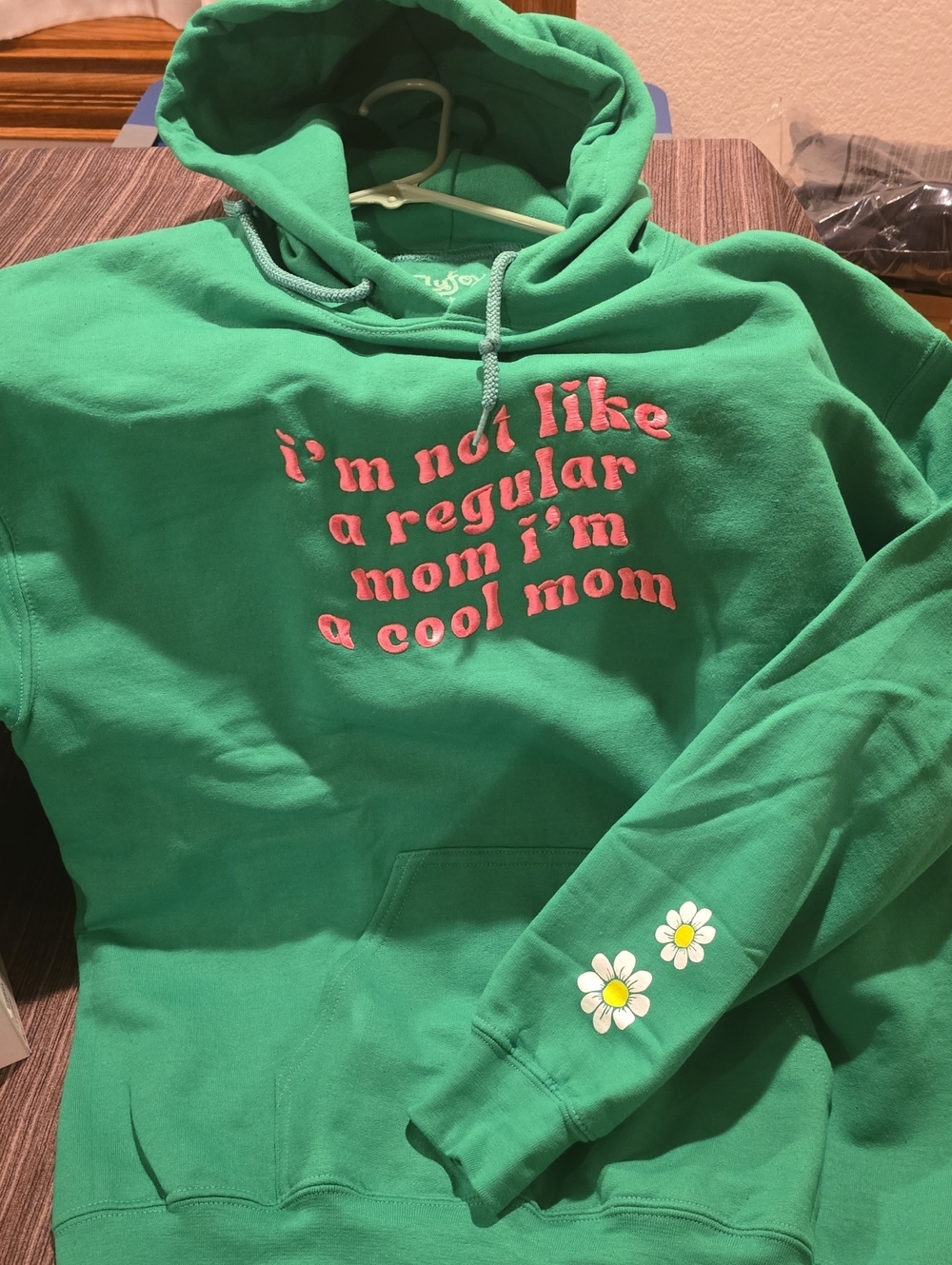 NWT Slyfox Threads x Krista Horton Green "Cool Mom" Hoodie - Medium